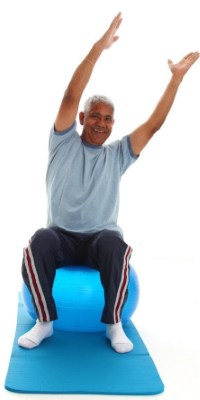 Man on Exercise Ball